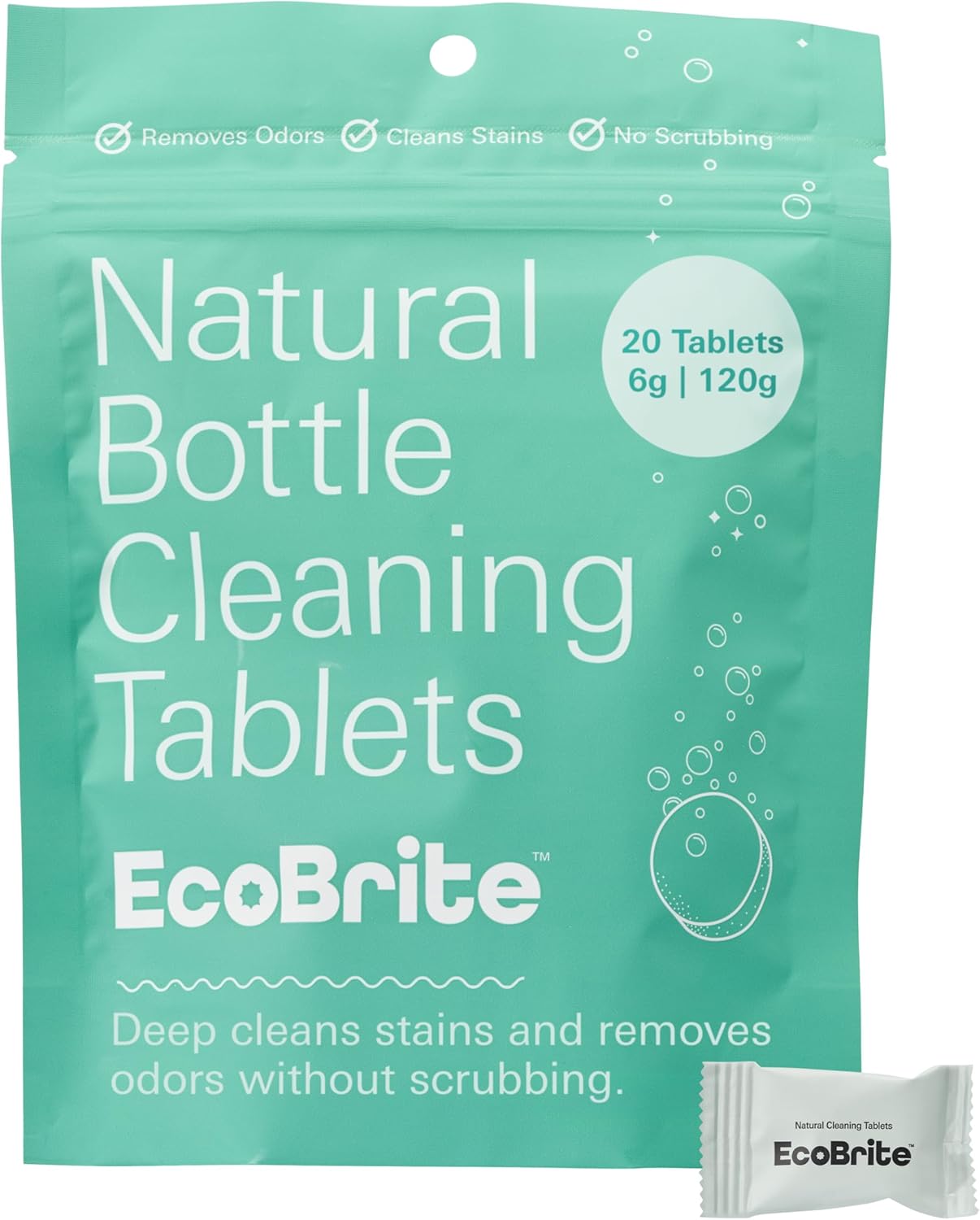 Owala EcoBrite Cleaning Tablets - Powerful Bottle & Coffee Cup Cleaner | 20 Pack, Naturally Sourced Ingredients