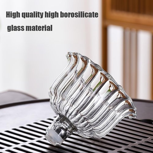 Lazy Kungfu Magnetic Tea Pot, Semi Automatic Glass Teapot, Lazy Kungfu Drip Teapot, Magnetic Attraction Water Rotating Cover Bowl Suitable for Home/Office Reception Tea Set (Red Maiden)