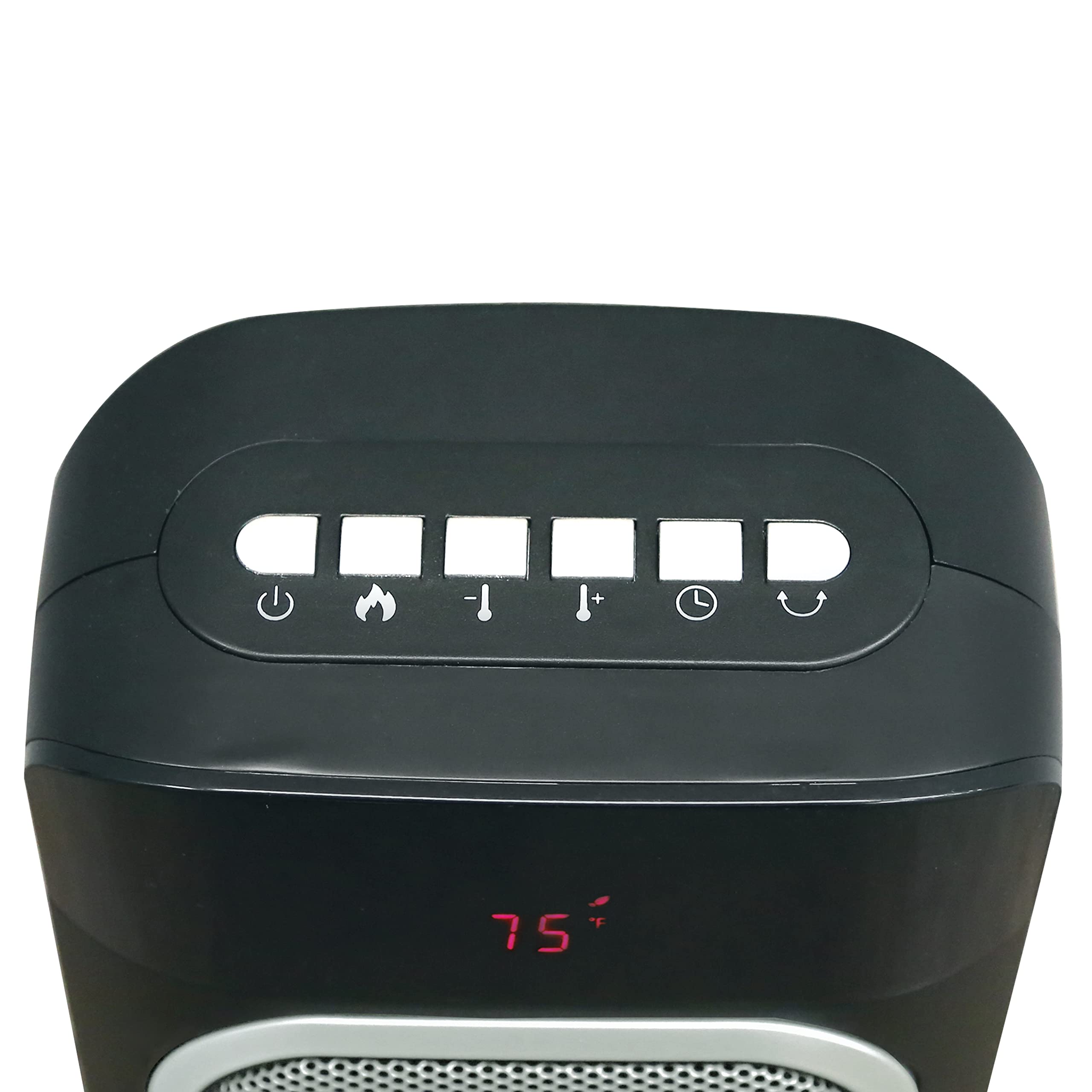 Comfort Zone Electric 24" Oscillating Digital Tower Space Heater with Full Function Remote, Adjustable Thermostat, and Overheat Protection, Ideal for Home, Bedroom, & Office, 1,500W, CZ523RBK
