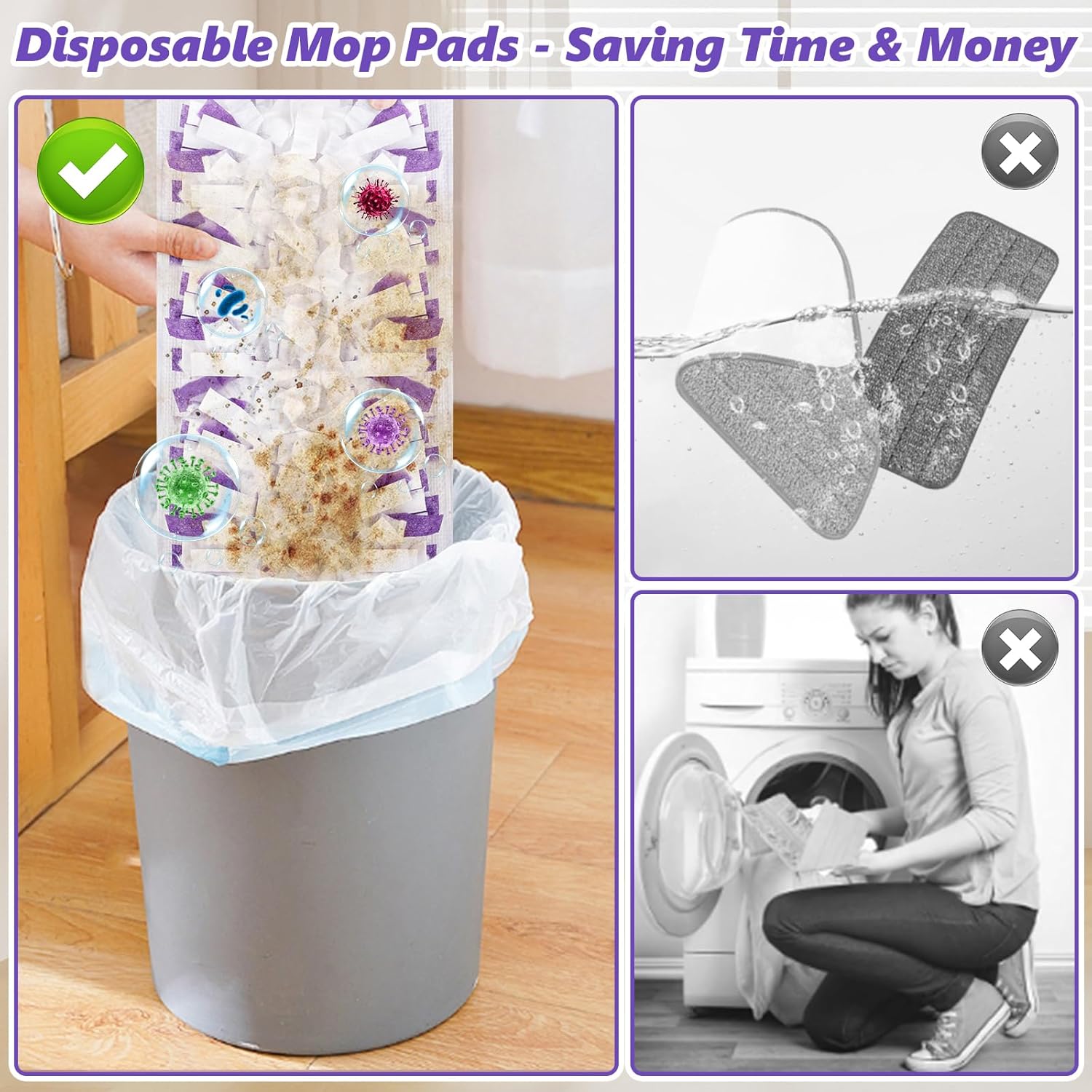 Swiffer | Mop Pads Refills - 20 Pcs Wet & Dry Disposable Pads for Multi-Surface Floor Cleaning