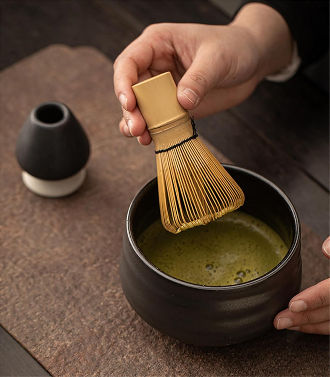 Matcha Whisk - Handcrafted Organic Bamboo Chasen for Authentic Tea Preparation | 100-Prong Stirrer