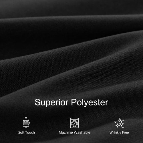 joybest 6 Pack Round Tablecloths 120 Inch Black Polyester Table Cloth, Stain and Wrinkle Resistant Washable Fabric Table Cover for Wedding, Party, Reception, Banquet, Dining
