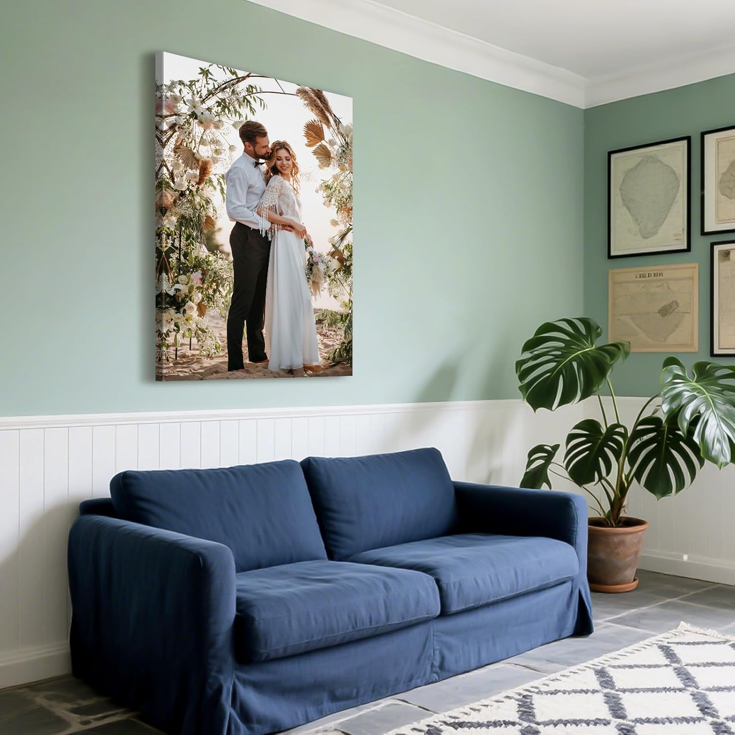Skiennix Custom Canvas Prints - Personalized Photo Wall Art for Weddings, Family, and Home Decor | 24x40 Inches