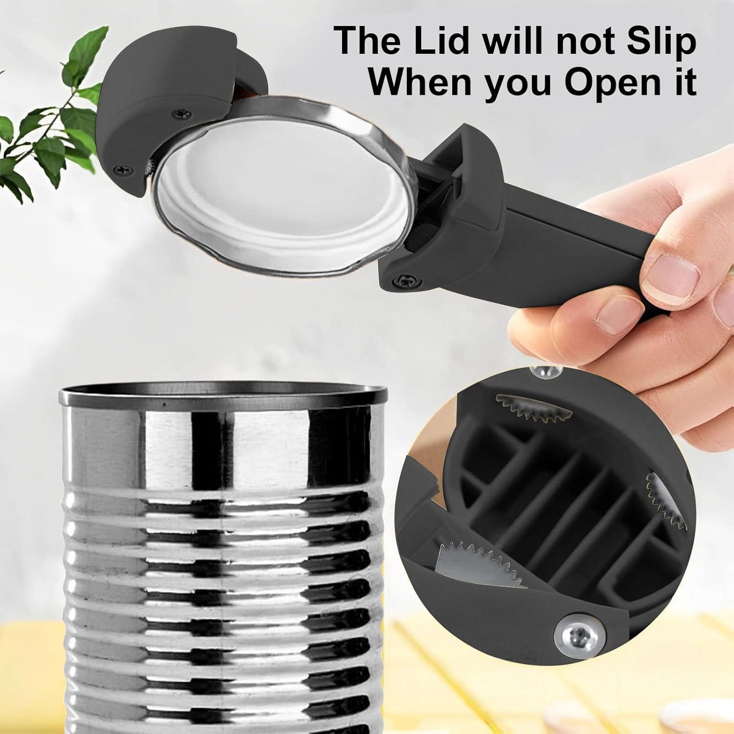 Skiennix 7-In-1 Jar Opener - Multifunctional Magnetic Bottle & Can Opener for Elderly & Arthritis - Black
