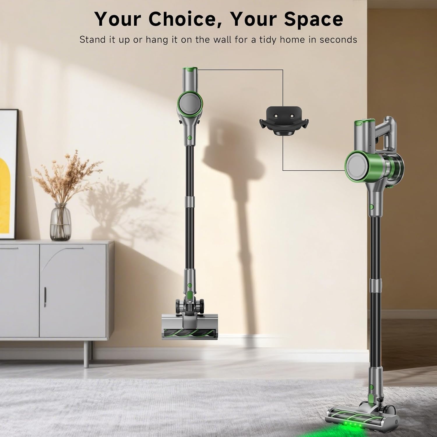 Skiennix Cordless Stick Vacuum Cleaner - Lightweight Handheld Design with 45min Battery Life | Ideal for Pet Hair & Hardwood Floors