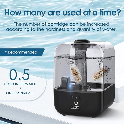 20x Humidifier Cleaner Compatible with Most Humidifiers Replacement for Ultrasonic Humidifier Demineralization Cartridge Tank Cleaning Fish Drop Ball Filter