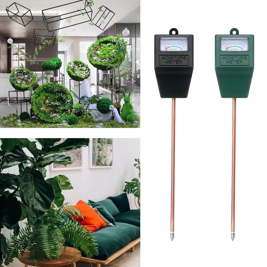 Skiennix Soil Moisture Meter - Accurate Plant Water Tester for Indoor & Outdoor Use | No Battery Required (Black & Green)