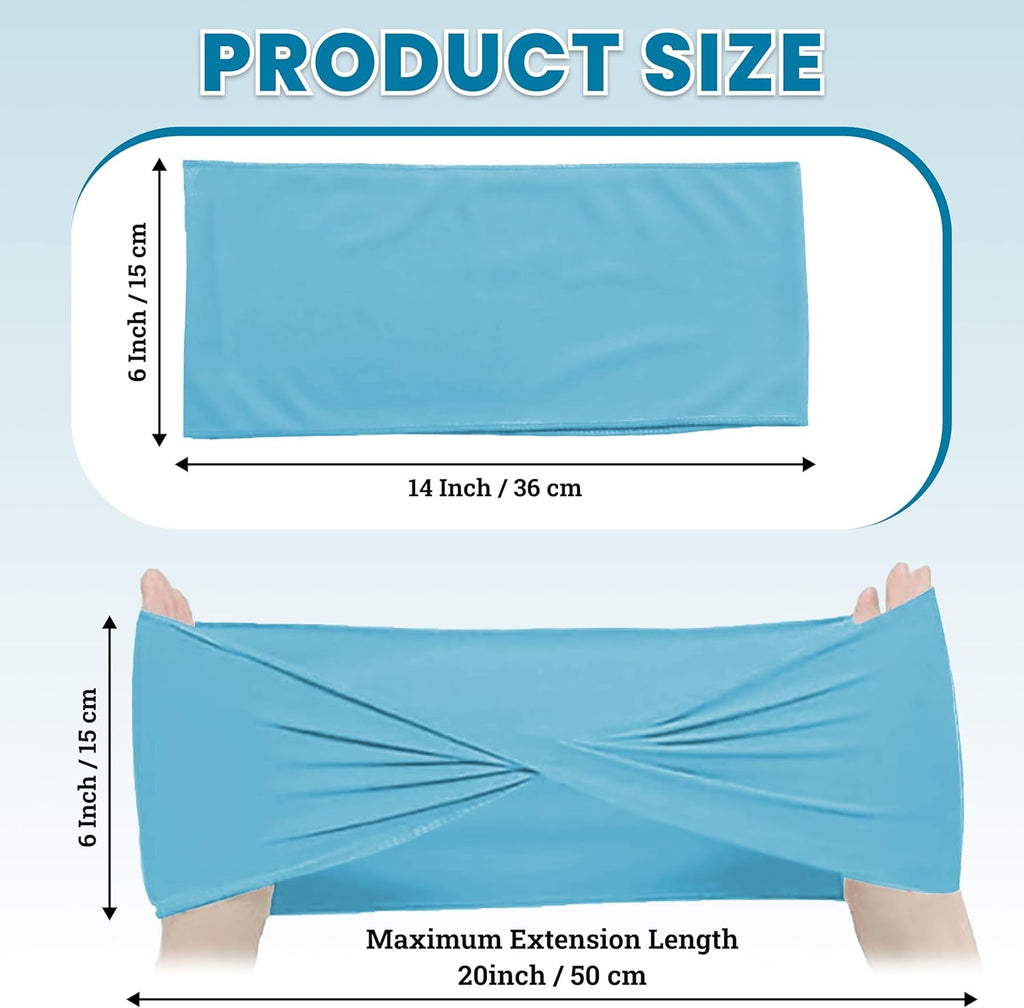 MDS Spandex Chair Sashes - Elastic Stretch Bands for Weddings & Events | Pack of 10 - Blue