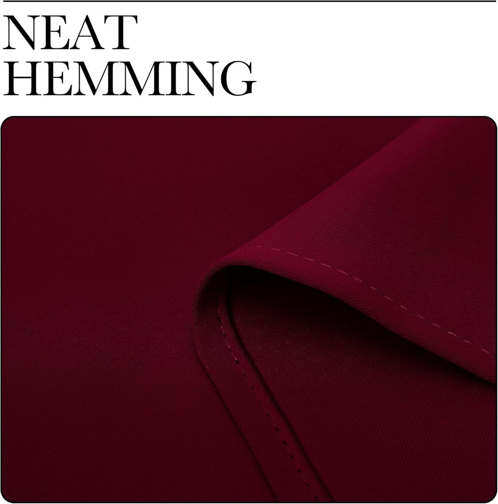 NICETOWN Blackout Curtains - Energy-Efficient Room Darkening Drapes | Wine Red, 2 Panels (W42 x L63)