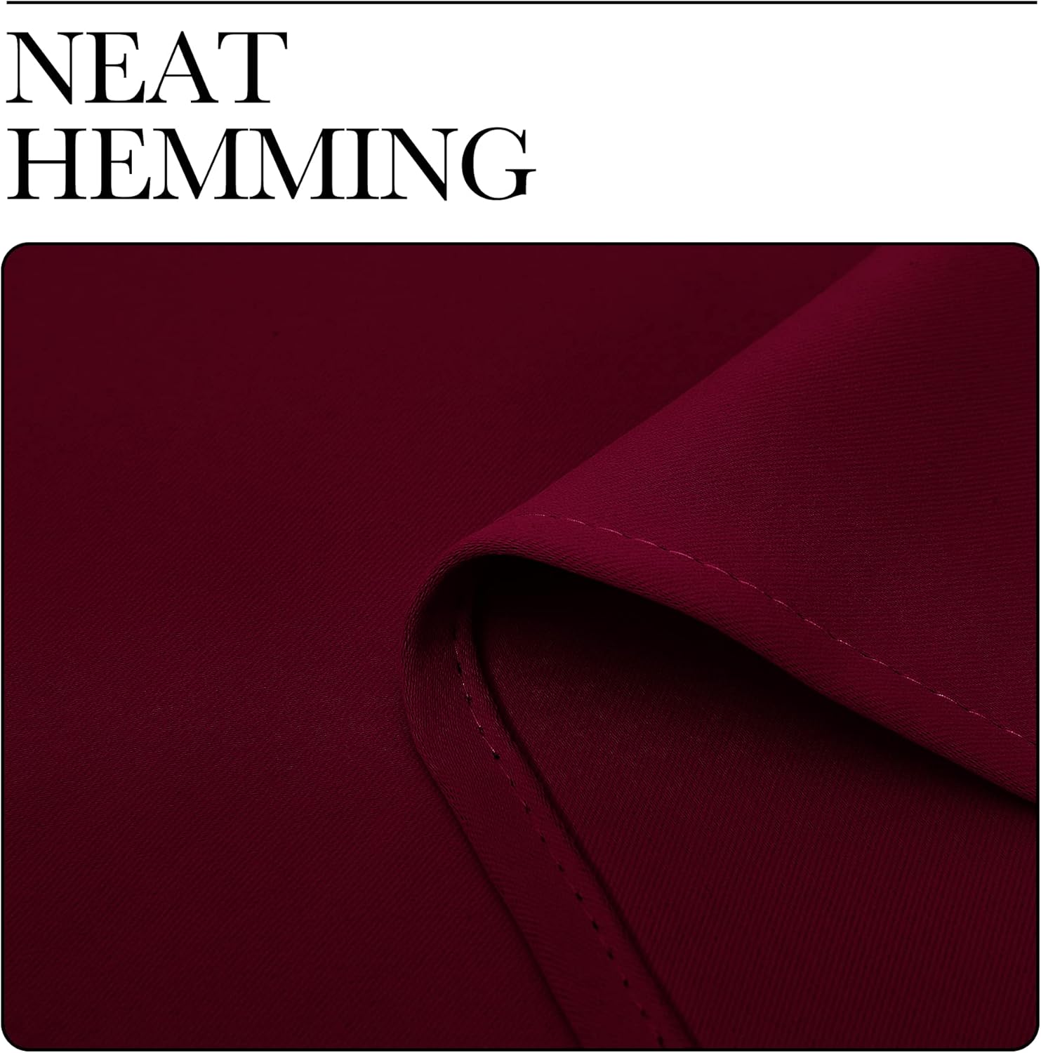NICETOWN Blackout Curtains - Energy-Efficient Room Darkening Drapes | Wine Red, 2 Panels (W42 x L63)