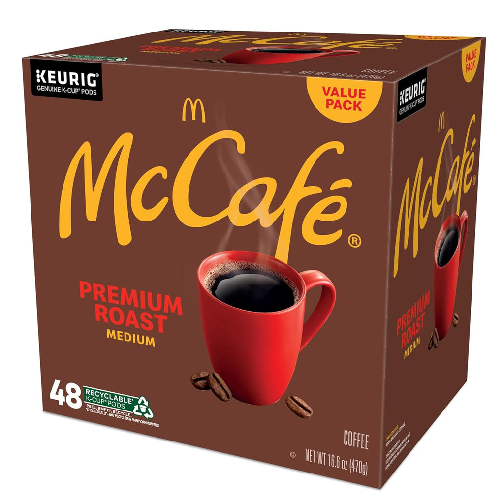 McCafé Premium Roast K-Cup Pods - Medium Roast Coffee, 48 Count for Rich Flavor and Convenience