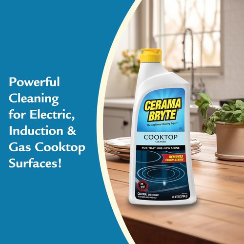 Cerama Bryte Heavy-Duty + Daily Spray Stove Top and Cooktop Cleaner Combo Kit for Glass and Ceramic Surfaces, 16 & 10 Ounces, 2 Pack