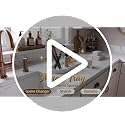 Silicone Bathroom Vanity Tray - Oval Sink Organizer for Soap & Accessories