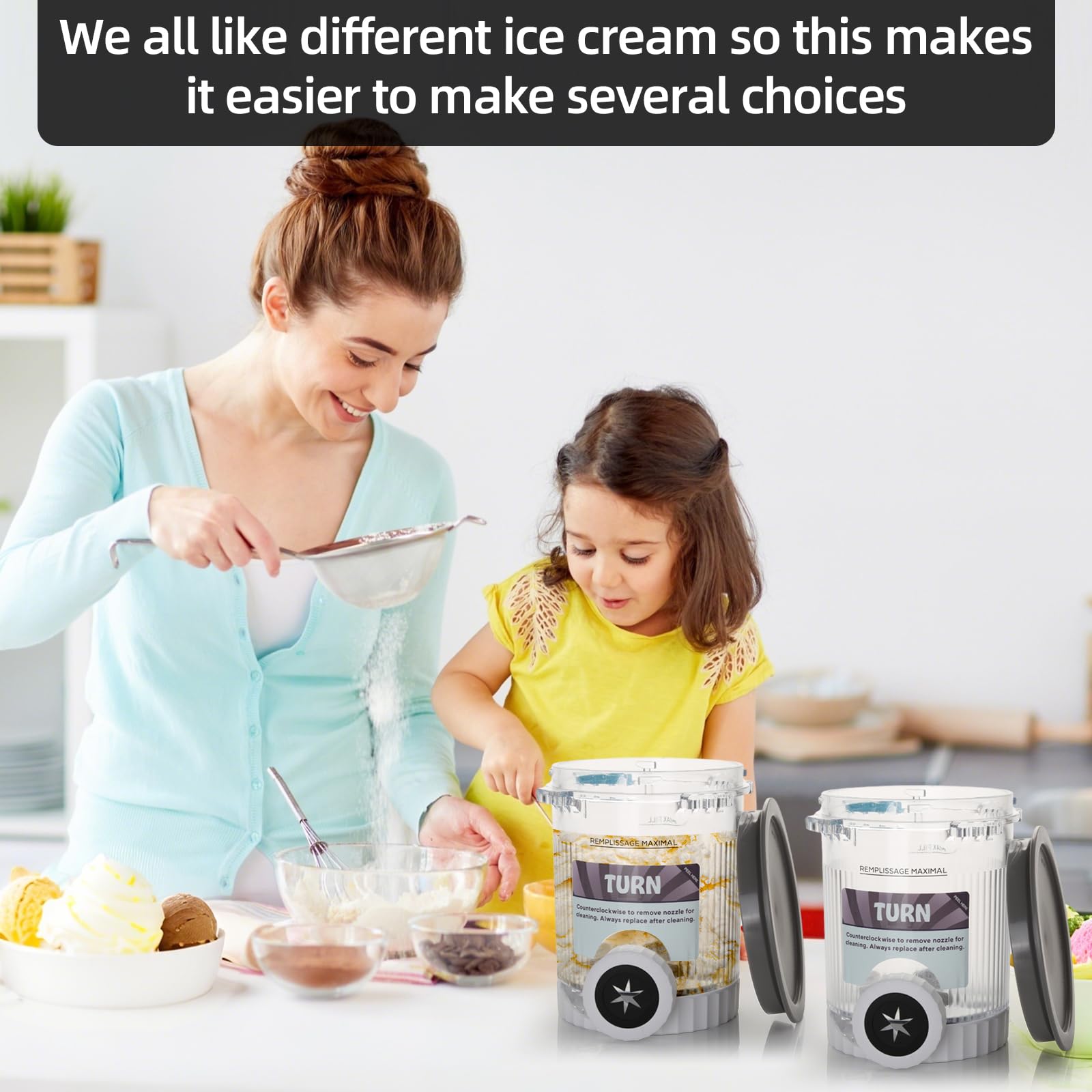 OVRRCSME 4 Pack creami swirl pints and Lids,NC700 Makers Containers Cups creami accessories ，Compatible with Swirl Ice Cream & Soft Serve Makers