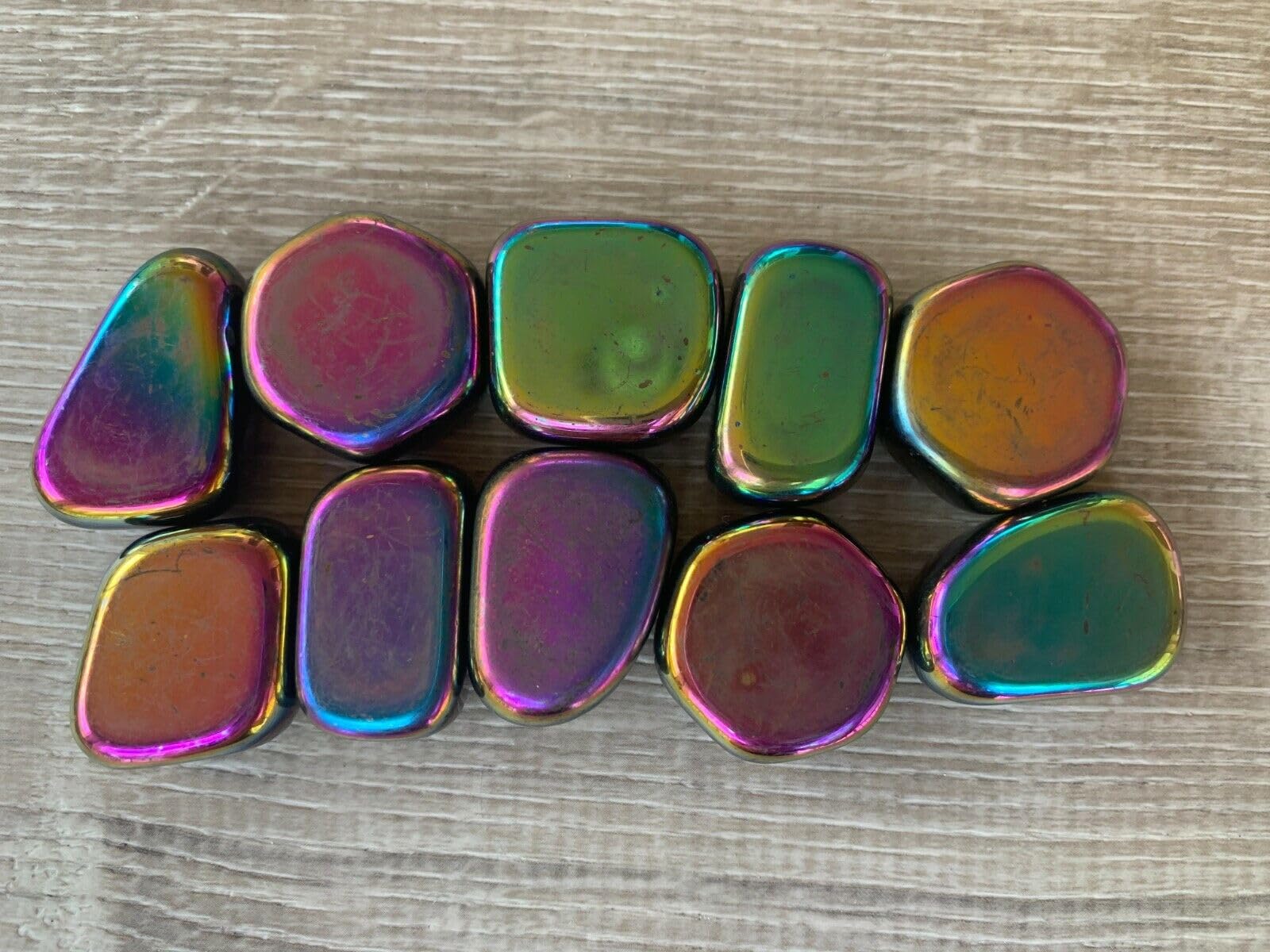 5 Pound Rainbow Fridge Magnets - Polished Magnetic Hematite, Strong and Heavy Duty for Whiteboard, Office, Classroom, Kitchen, Home, and Cabinet Accessories (Rainbow, 5 lb)