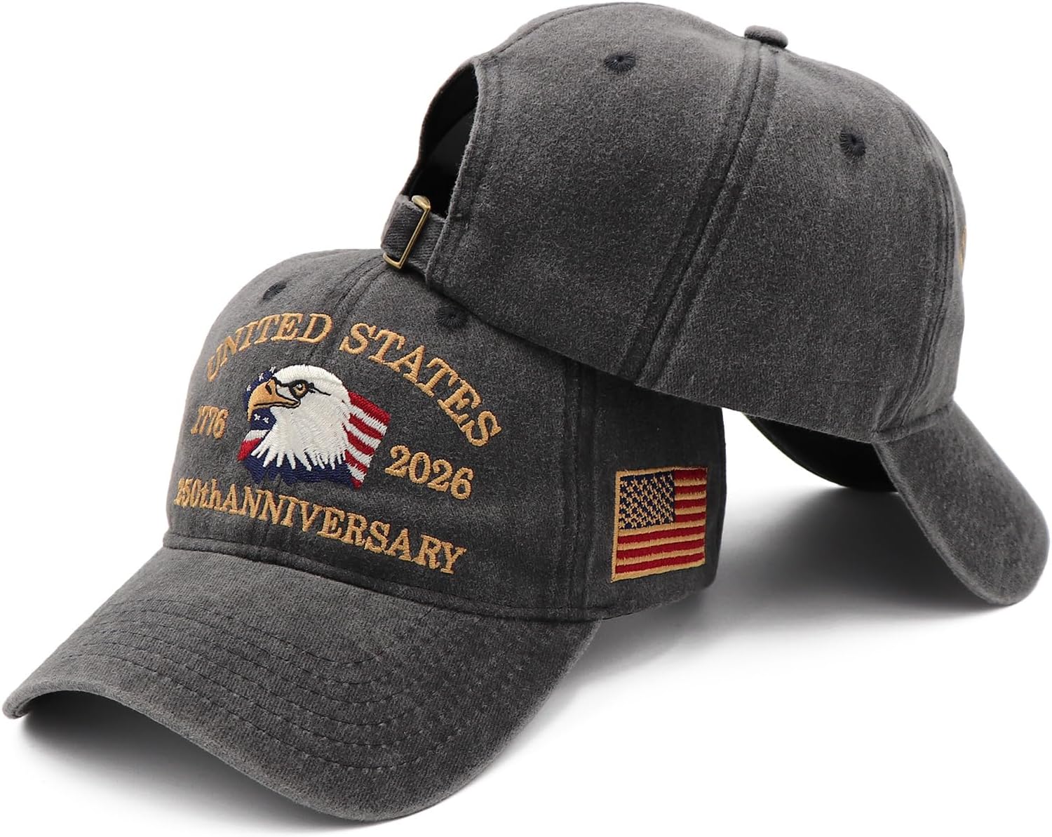 USA 250th Anniversary Hat - Patriotic Baseball Cap with Embroidered Eagles | Unisex Design