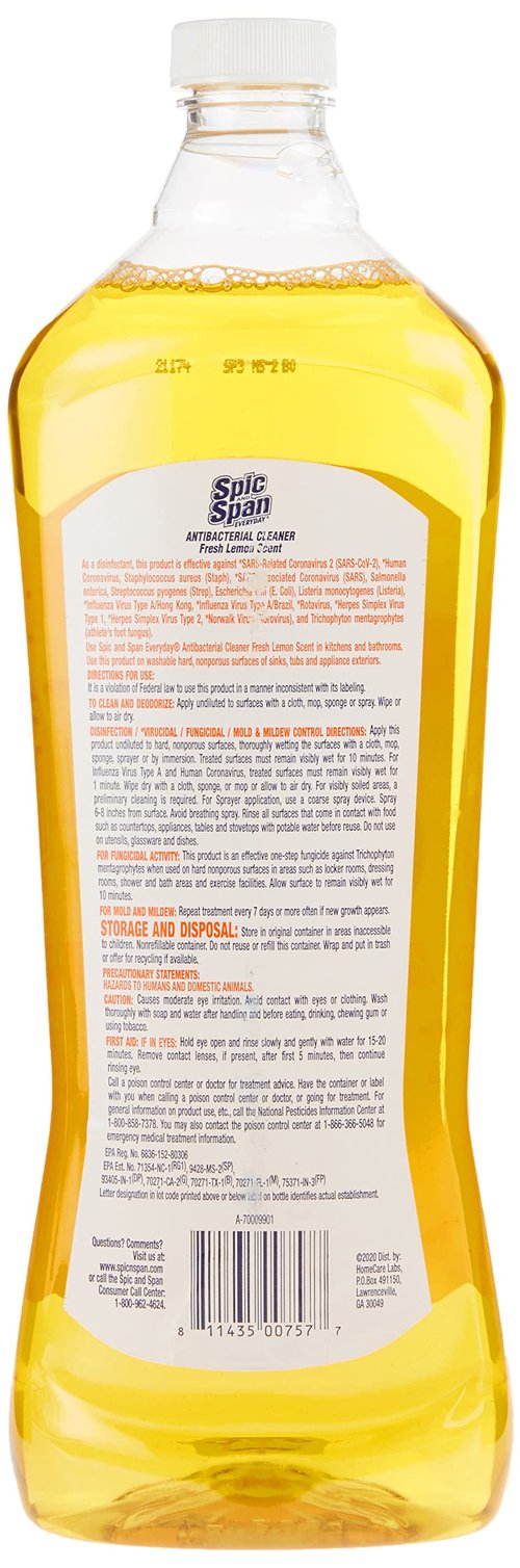Spic And Span Lemon Antibacterial Pourable, 34 Fl Oz (17879636941)