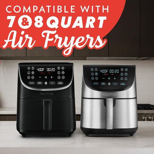 Gourmia Air Fryer Accessories Set - 3-Piece Silicone Liner & Egg Bite Cooker | BPA-Free, Nonstick, Heat Resistant