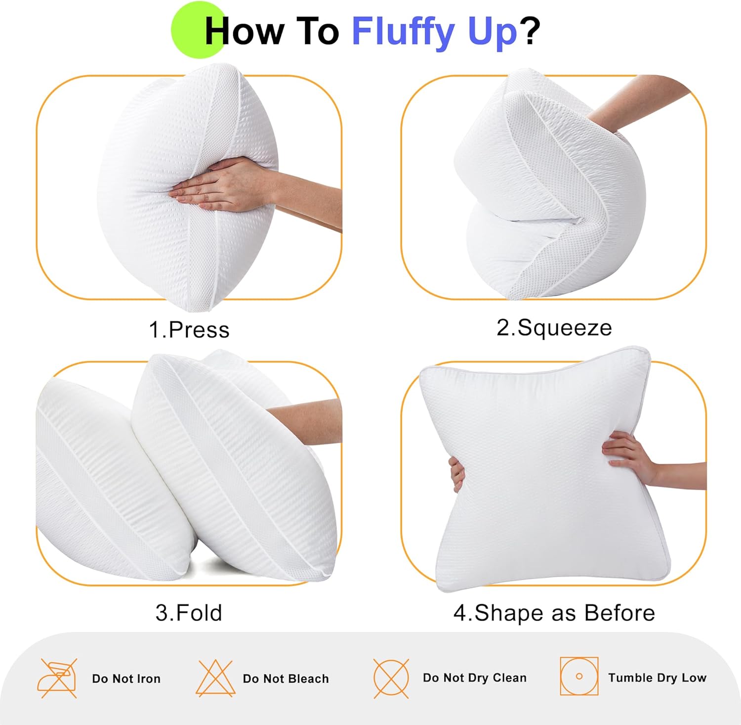 Skiennix 18x18 Pillow Inserts - Set of 2 Down Alternative Throw Pillows with Cotton Cover, Machine Washable