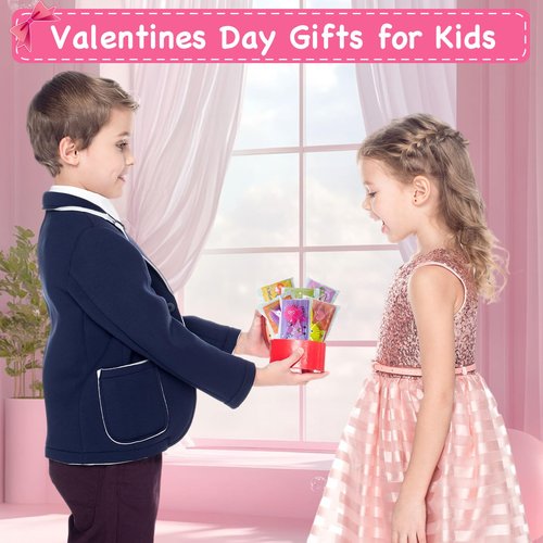 ZICZLI 24 Pack Valentines Day Gifts for Kids, LED Puffer Balls with Valentines Cards for Kids Stress Relief Balls Bulk Glow In The Dark for Boys Girls Classroom Exchange Prizes Party Favors Toys