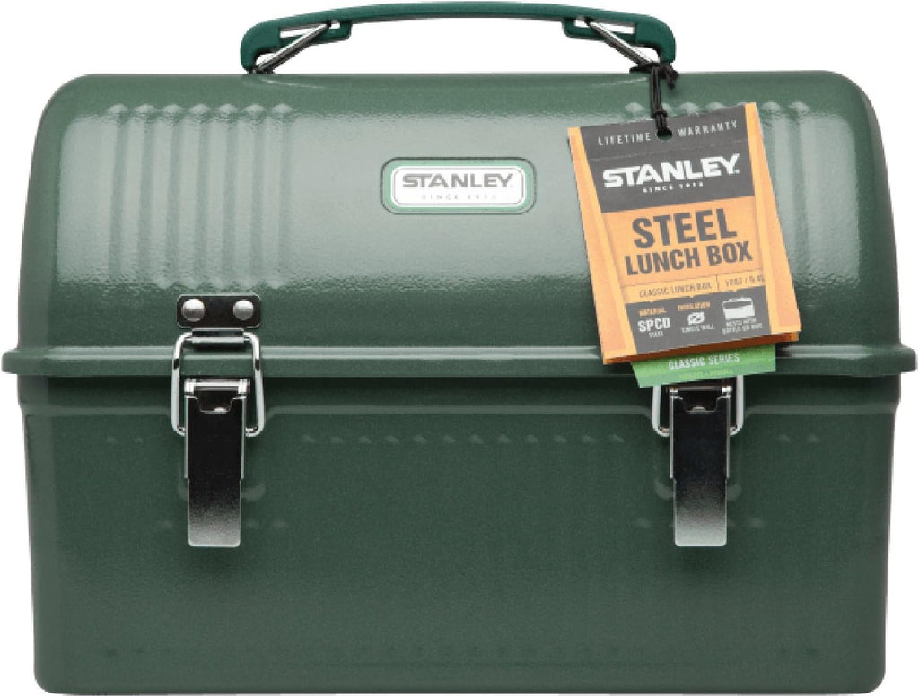 Stanley Classic Lunch Box 10 Qt - Vintage Metal Meal Container with Handle & Latch | Perfect for Food & Drinks