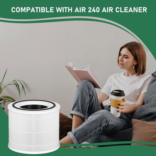Carmerny 240 HEPA Filters - Replacement for Puro 240 Air Purifier | 2 Pack for Clean Air