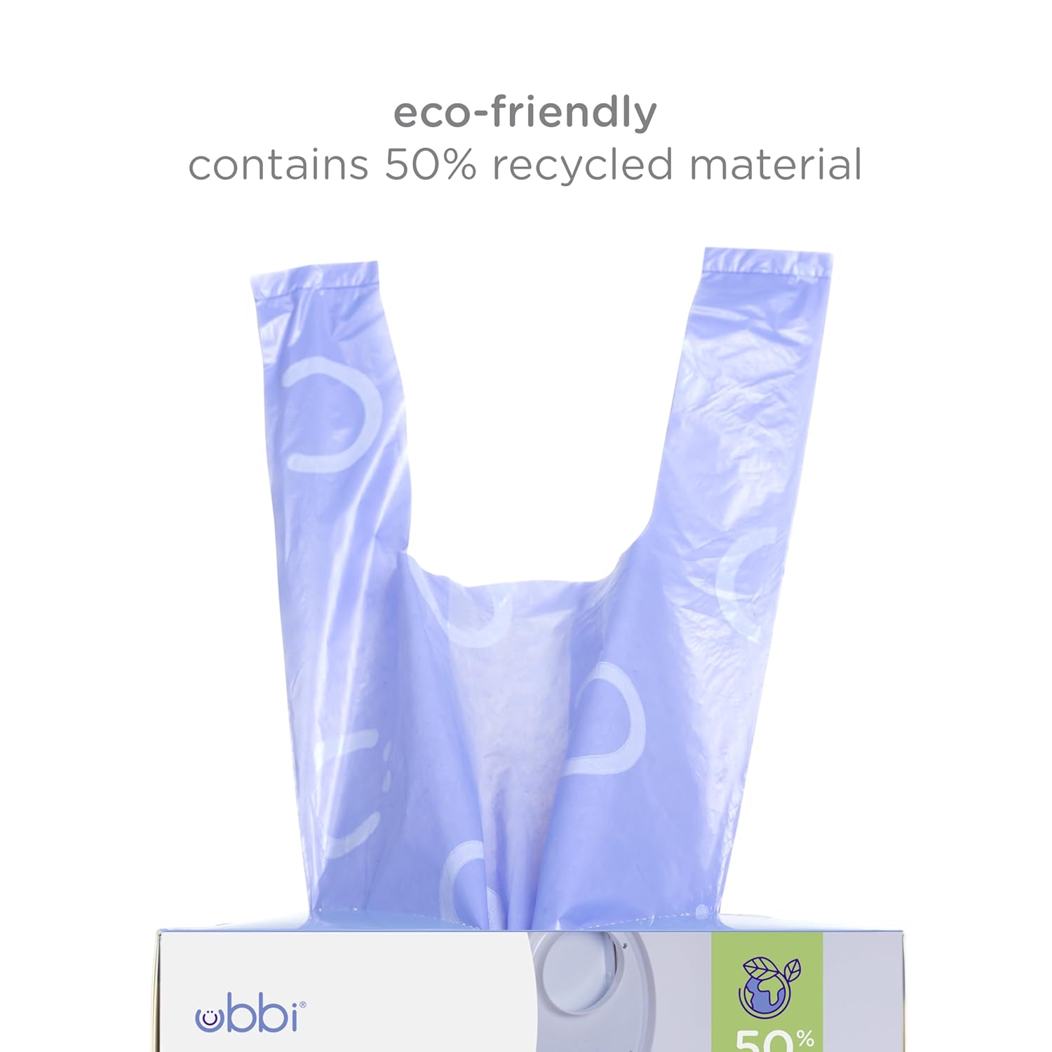Ubbi Lavender Scented Disposable Diaper Sacks - Easy-To-Tie Tabs | 200 Count Pet Waste Bags
