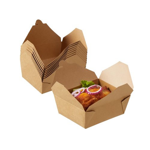 DealbyBox Kraft Paper To Go Boxes, Take Out Food Containers Greaseproof and Heavy Duty, Disposable To Go Containers for Restaurant, Catering and Party (75oz, 200pack)