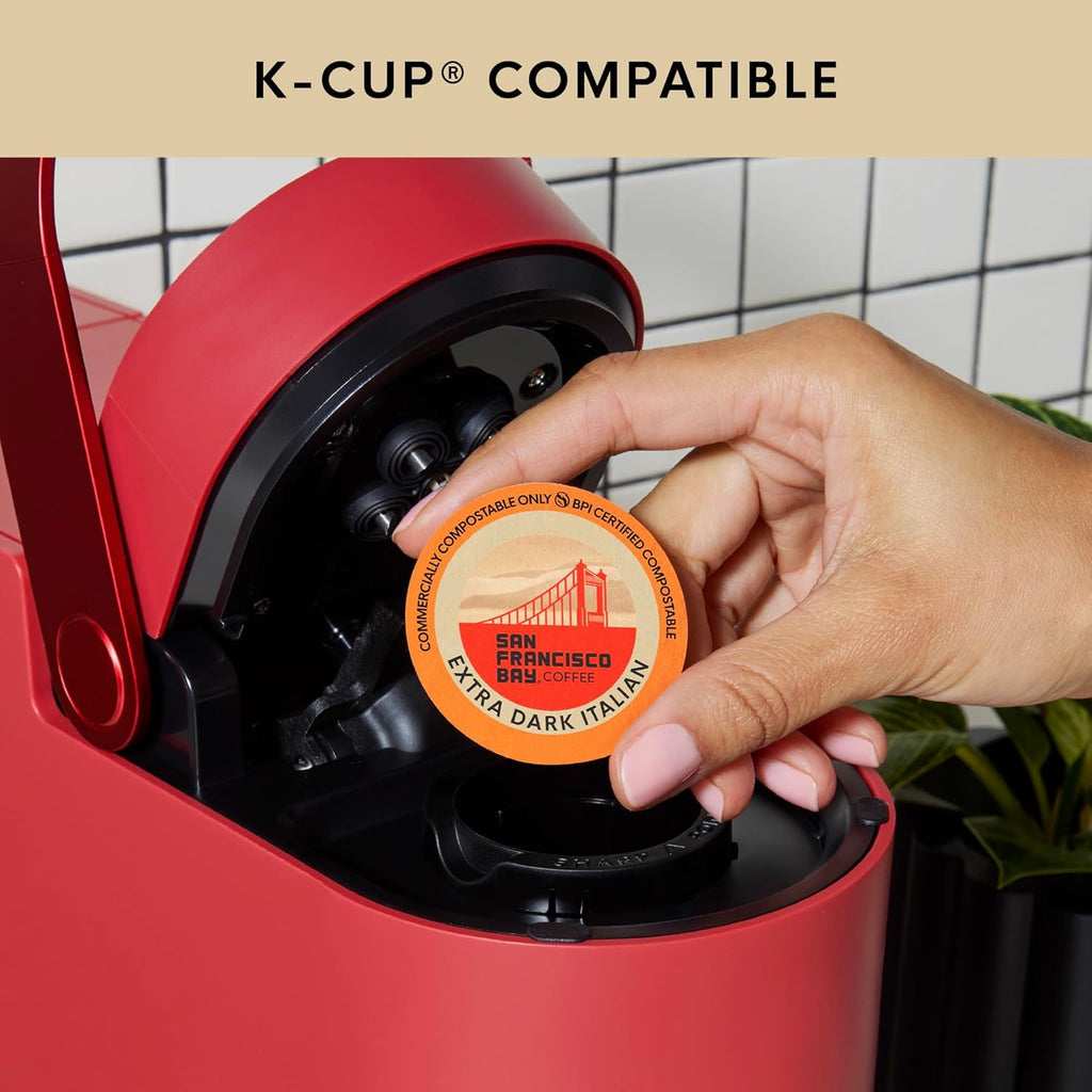 San Francisco Bay K-Cup Coffee Pods - Extra Dark Italian Dark Roast | 80 Count, Compostable Pods
