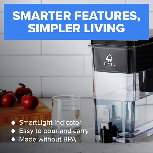 Brita UltraMax Water Dispenser - 27 Cup Capacity with 1 BritaPlus Filter - White Finish