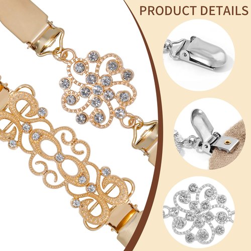 8 PCS Cinch Clip for Retro Sweater Clip,Dress Clip Back Cinch Shawl Cardigan Collar Pant Waist Tightener Clothes Clips to Tighten Dress for Women (Group f)