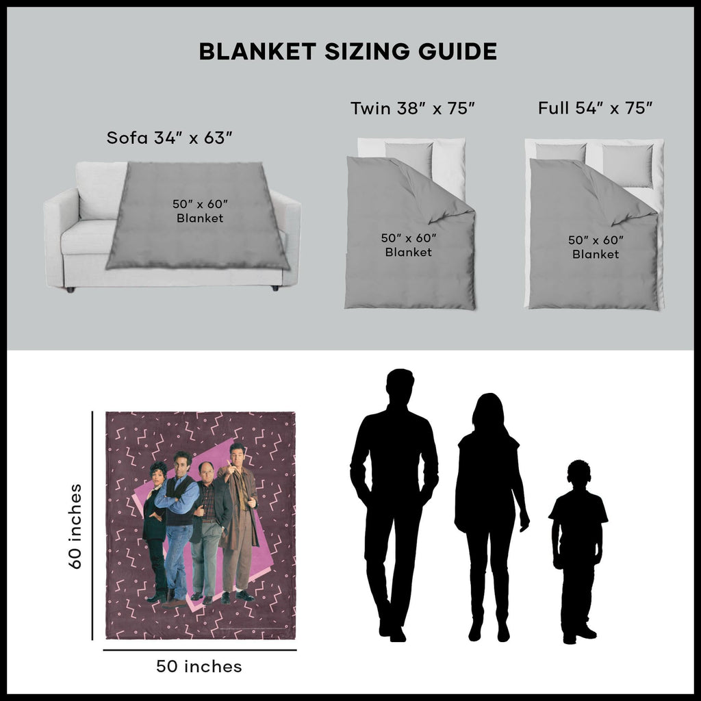 Northwest Seinfeld Silk Touch Throw Blanket, 50" x 60", The Gang