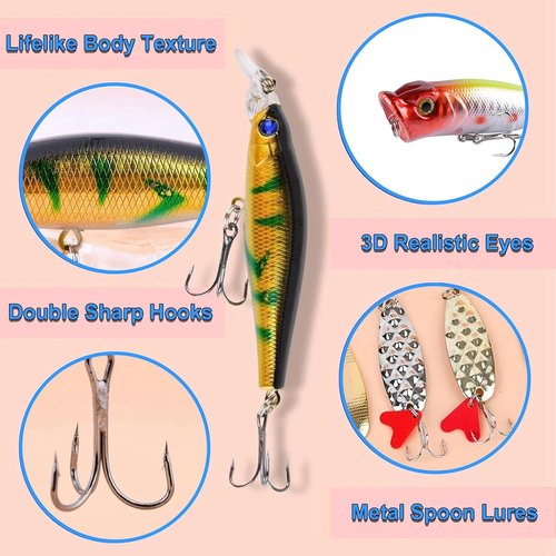 Fishing Advent Calendar 2025 | 24 Days of Premium Fishing Lures - Perfect Xmas Gift for Fishing Enthusiasts