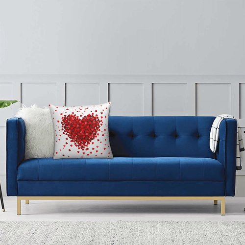 Aitukang Valentines Pillow Covers 18x18 Set of 2 Red Heart Valentine's Day Throw Pillow Cases Home Decorations Cushion Cover for Couch Sofa Bed Farmhouse