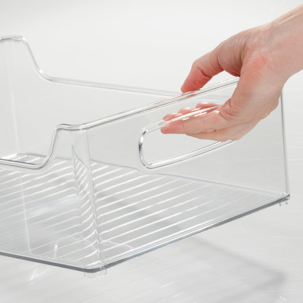 iDesign Stackable Storage Bin with Handles, Clear