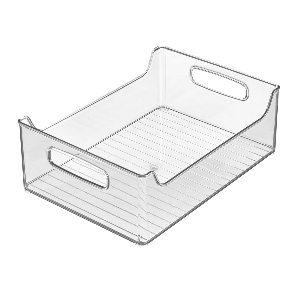 iDesign Stackable Storage Bin with Handles, Clear