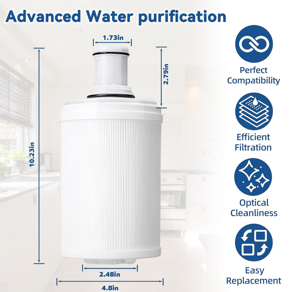 BIVIPO 100186 Replacement Filter Cartridge Compatible with Amway Espring Water Filter System，High-Precision Filtration，Mineral-Rich Output，Reduces 99.99% Contaminants