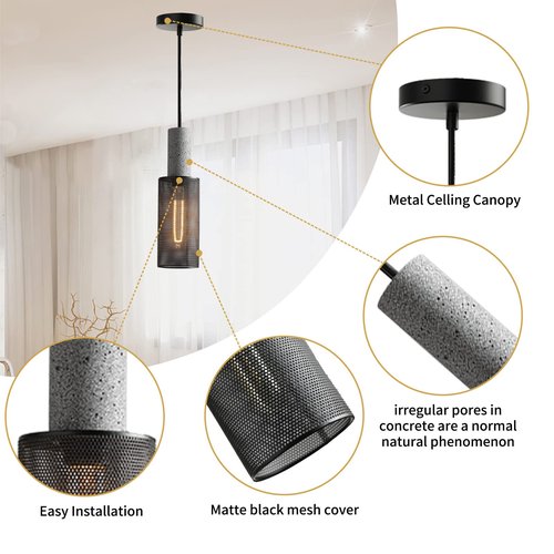 Lighten Chance 2-Pack 4" Black Pendant Light Fixtures, Adjustable Modern Hanging Lamp Shade for Kitchen Island, Industrial Metal Lampshade Ceiling Lighting for Dining Table Hallway Living Room