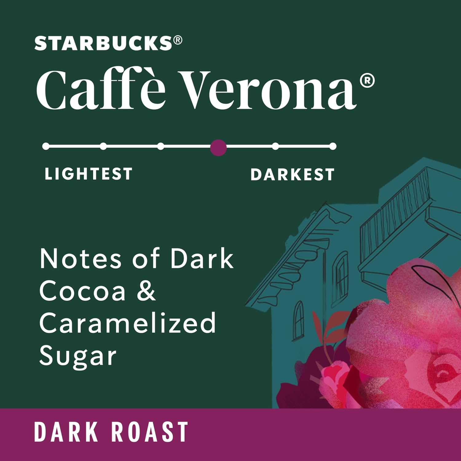 Starbucks Whole Bean Coffee - Dark Roast Caffè Verona | 100% Arabica, 18 oz (Pack of 2)