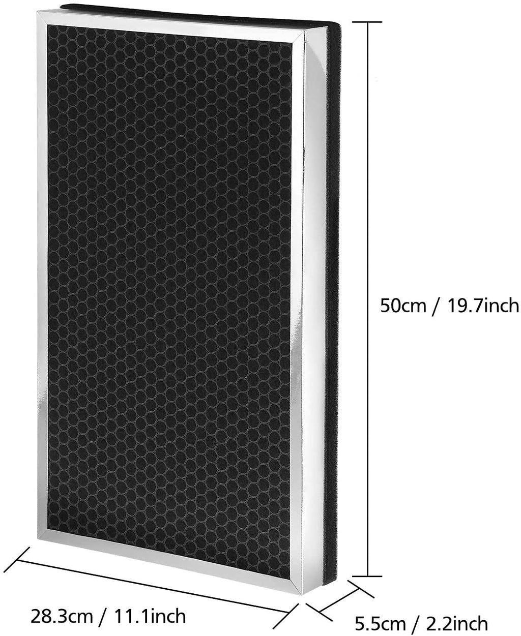 112 Replacement Filter Compatible with MA Series 112 V2.0 Air Purifie-r for Pollen, Wildfire Smoke, 3-in-1 HEPA Activated Carbon Filter, 1 Set