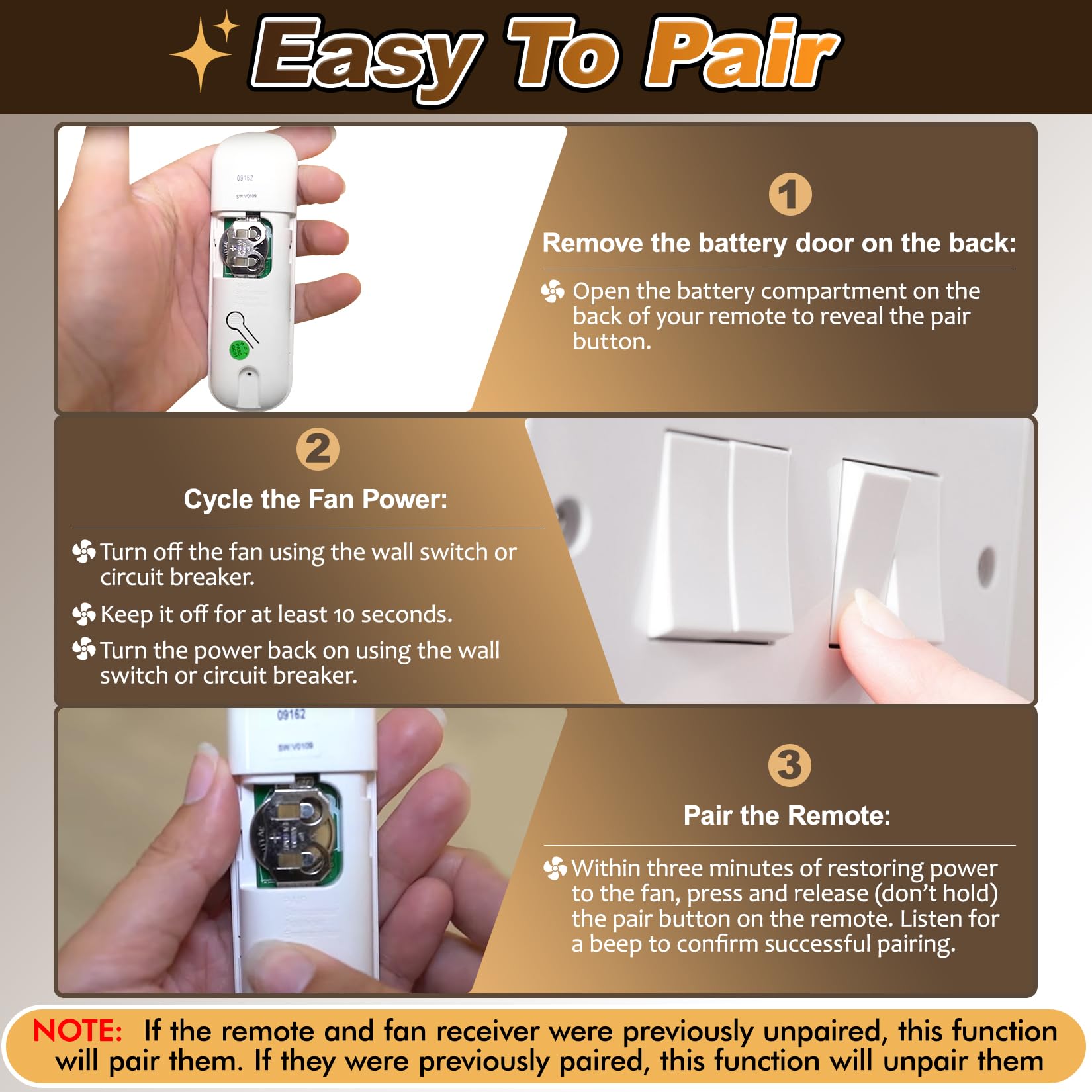 99813 for Hunter Fan Remote Replacement Only Fit for 434MHz 3-Speed 99814 and 99106 Hunter Fan Receivers, 3-Speed Ceiling Fan Hand Control, Dove Grey, Five Year Free Replacement(Holder not Included)