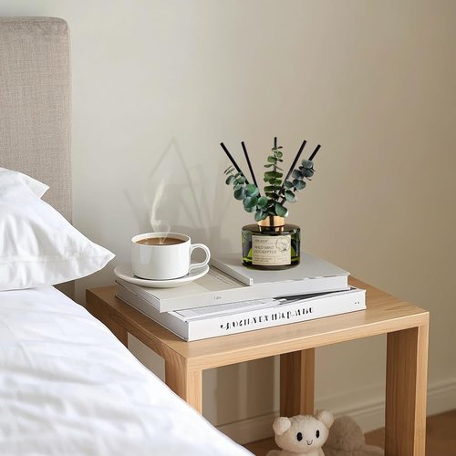 Airkeep Reed Diffuser Set - Wild Mint & Eucalyptus Essential Oils | 6.76 fl oz | Perfect for Home & Office Decor