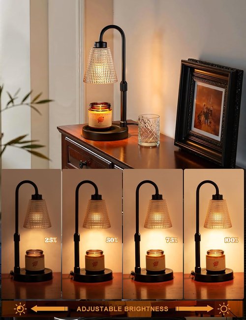 Innqoo Amber Candle Warmer Lamp - Dimmable & Adjustable for Jar Candles | Perfect Gift for Women & New Home Decor