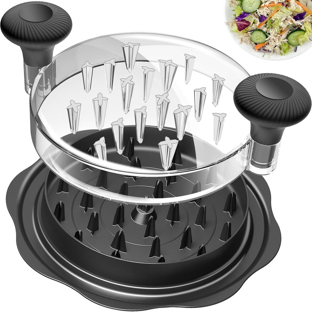 Ukeetap 10" Pro Chicken Shredder Tool - BPA-Free, Ergonomic Design & Anti-Slip Base, Black