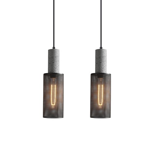 Lighten Chance 2-Pack 4" Black Pendant Light Fixtures, Adjustable Modern Hanging Lamp Shade for Kitchen Island, Industrial Metal Lampshade Ceiling Lighting for Dining Table Hallway Living Room