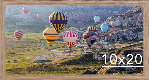 JCJMY 10x20 Rustic Brown Picture Frame - Versatile Wall Hanging for Horizontal or Vertical Display