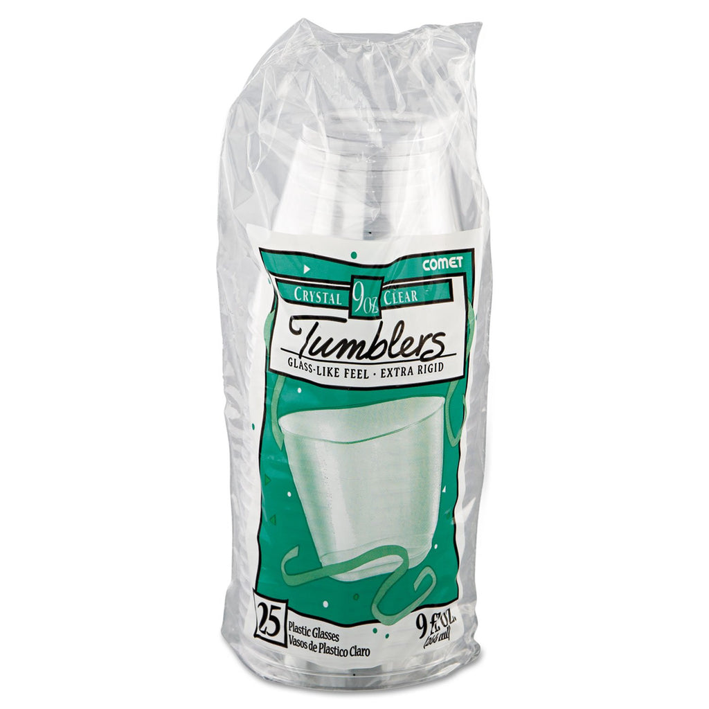 Comet WNA Transparent Tumbler, 9 Fl Oz - 25 Count (Pack of 20)