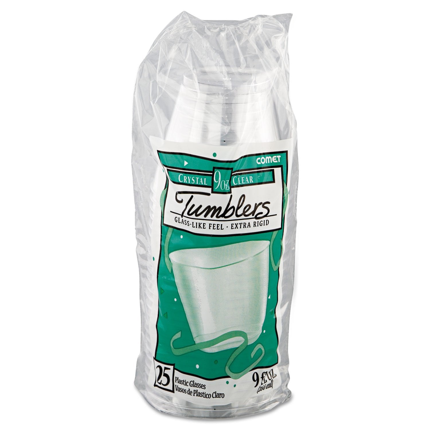 Comet WNA Transparent Tumbler, 9 Fl Oz - 25 Count (Pack of 20)