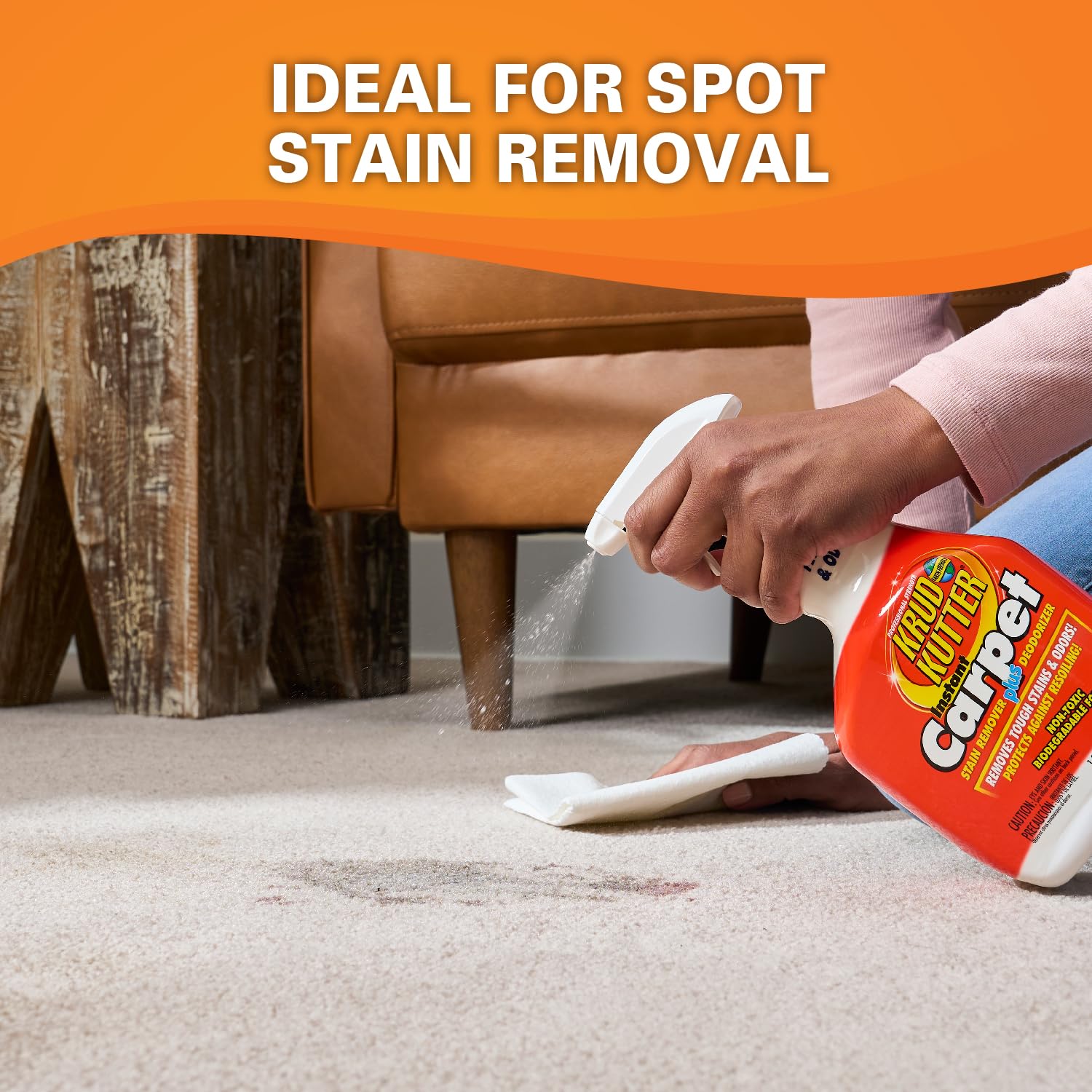 Krud Kutter CR012 Instant Carpet Cleaner/Stain Remover Plus Deodorizer, Gallon