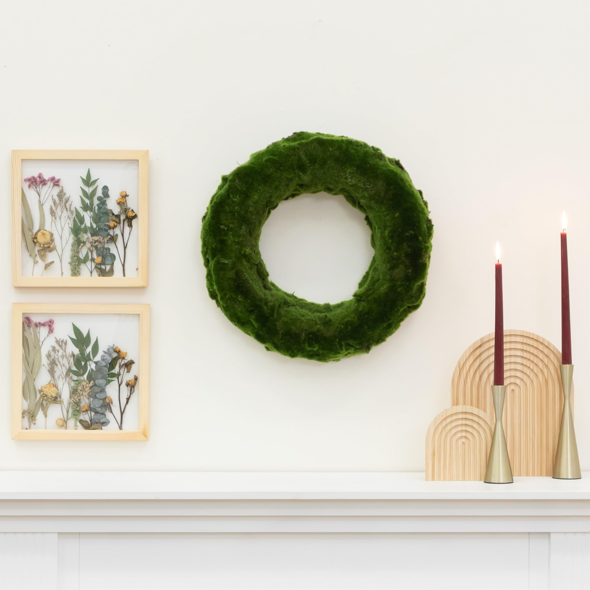 Nearly Natural 18in. Moss Artificial Wreath